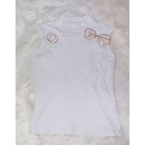 Christopher & Banks White Sleeveless Top